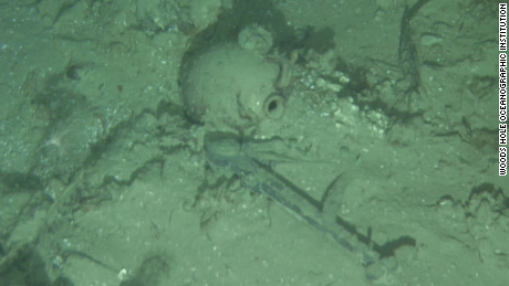 Ceramic jug and Octant from an shipwreck discovered on a SEEP-C Dive